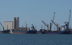 Cargo ships docked in the Port of Tripoli. The IMF has predicted that Libya's economy will grow by 116.6 per cent in 2012. (Photo: George Grant)