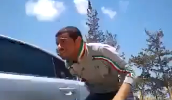 Bystander flees in terror as firing