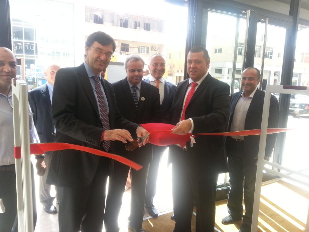 UKTI Chief Executive Nick Baird officially opens the first Debenhams store in Tripoli (Photo: Sami Zaptia).