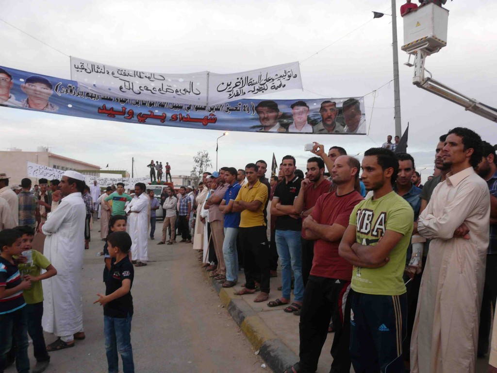 Bani Walid resident gather to commemorate the first anniversary of GNC decision to storm the town (Photo: Valerie Stocker)