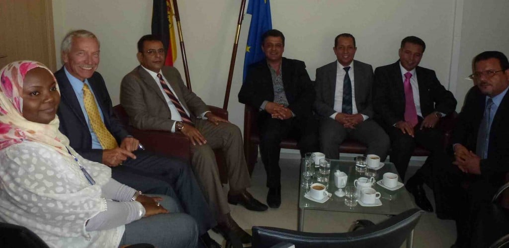German ambassador Christian Much with some of the German-trained Libyan diplomats
