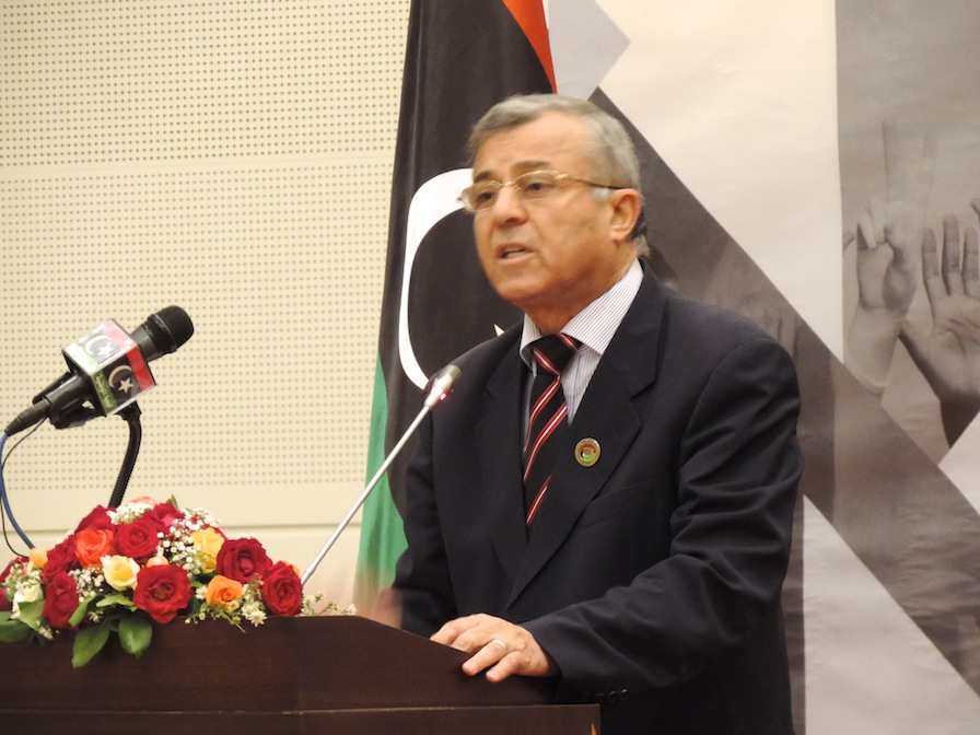 Congress President Nuri Abu Sahmain at the Transitional Justice Law conference