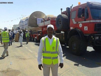 The turbine arriving in Ubari