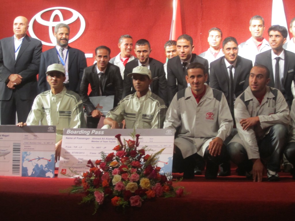 Graduates and new recruits for Toyota Libya's 'Discover your Talent' training programme . . .[restrict](Photo: Tom Westcott, Libya Herald) 