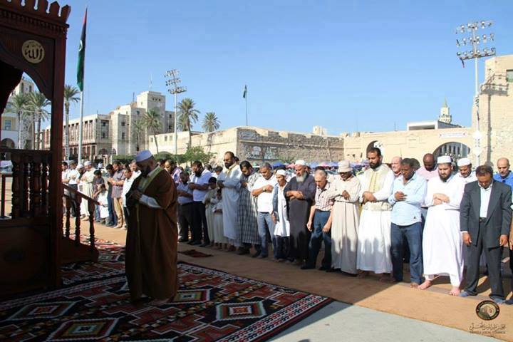 A prayer for rain in Tripoli's Martyr's Square this morning
