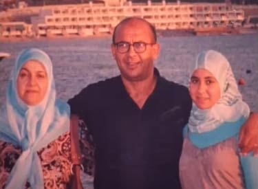 Mahdi Ziu with his wife and daughter Zuhur