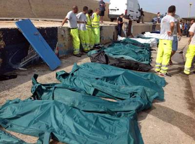 Up to 50 people are believed to have died after the boat capsized (Photo: UNHCR)