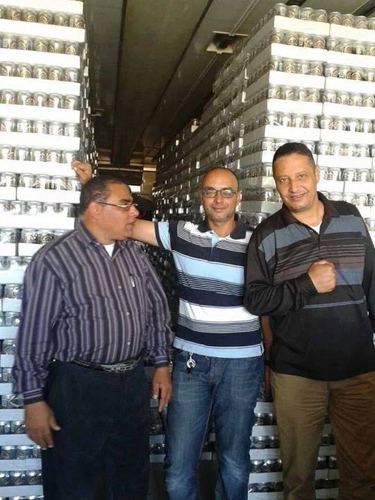 Beer impounded in the yard at Salloum Customs.
