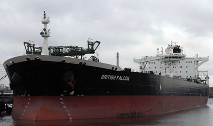 The British Falcon - heading to Tobruk to break the export blockade? (Photo Klaus Bombel, FleetMon.com) 