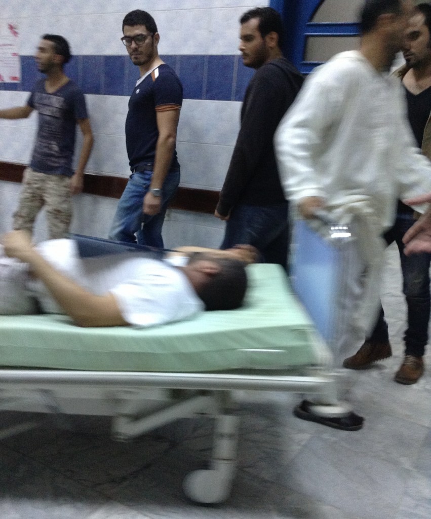 A victim of the shooting at Tripoli Central Hospital (Photo: Muhammad Elosta)