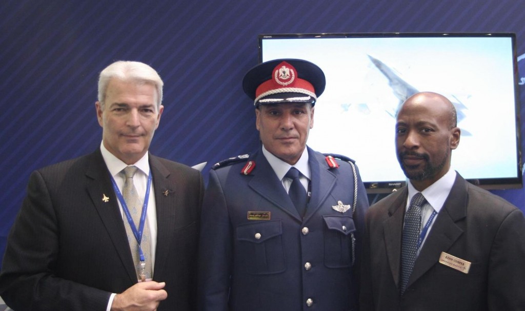 Colonel Nasser Bousnina at the Lockheed Martin stand