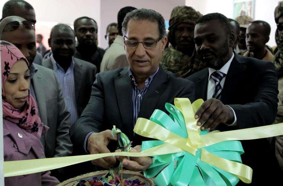 Deputy Minister of Culture Abdurrazag Al Ibara inaugurating Murzuk Cultural Centre