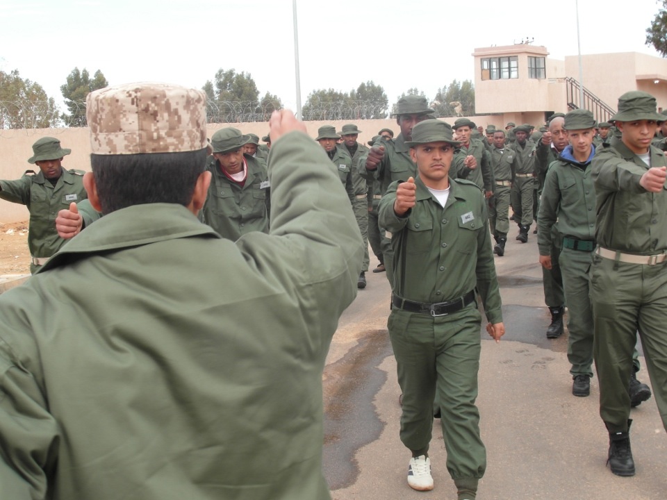 Trainees at Azziziya marching