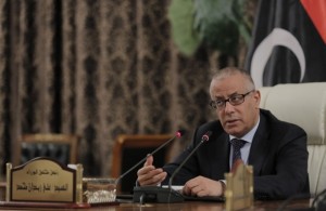 Zeidan speaking at yesterday's press confrence