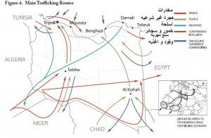 The USIP study on illicit trade in Libya concluded that subsidies contribute to Libya's instability (Map: USIP).
