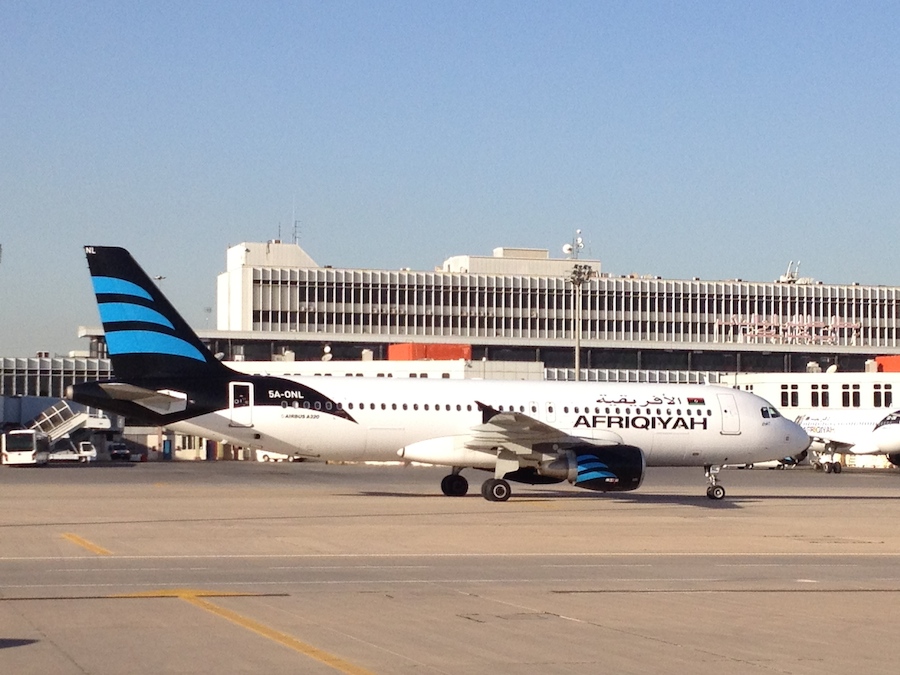 Afriqiyah Airbus 320 at Tripoli Interbational airport