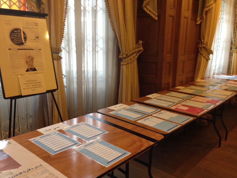 Lists of candidate names and numbers (Photo: Tom Westcott)