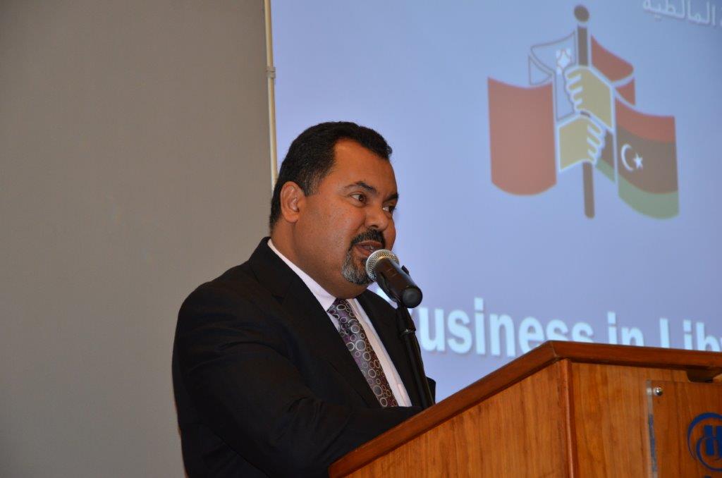 Deputy Foreign Minister Abdul Razzak Greidi at "Doing Business in Libya" forum in Malta