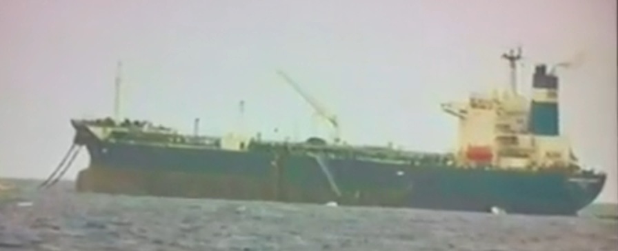 The North Korean-flagged tanker moored off Sidra