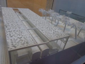 A model of one of the designs for a train/LRT station (Photo: Sami Zaptia). 