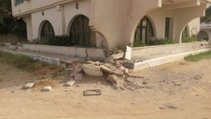 Damage at HNEC office. Photo: HNEC social media site.