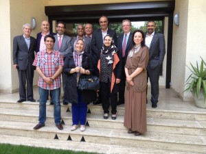 A group of Libyan NGOs, including the NSG, were invited for lunch by French ambassador (Photo: French embassy).