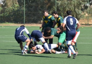 Tripoli rugby players at a match at Tripoli University (Photo: Y-Peer Libya)