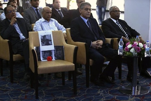 A seat left vacant in memory of Salwa Bughaigis at the ceremony to mark the House of Representatives going to Benghazi (Photo: Social media)  