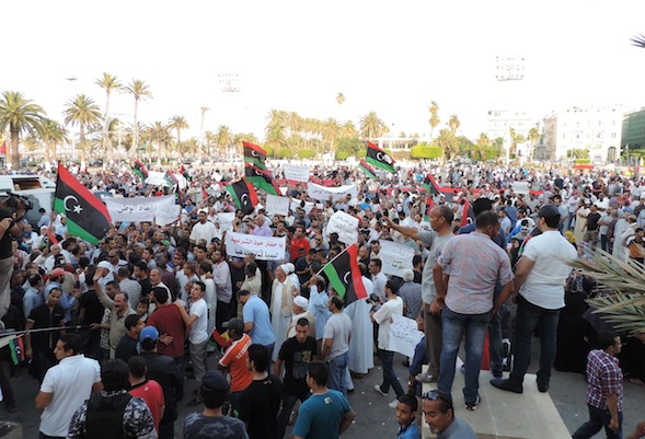 Demonstrators in Tripoli call for the resignation of both the Grand Mufti and the UN Special Envoy. 