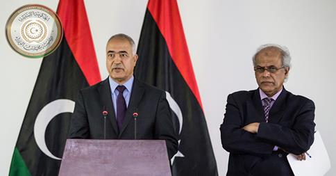 Justice Minister Salah Marghani speaking at the Prime Ministry today (Photo: Prime Ministry)