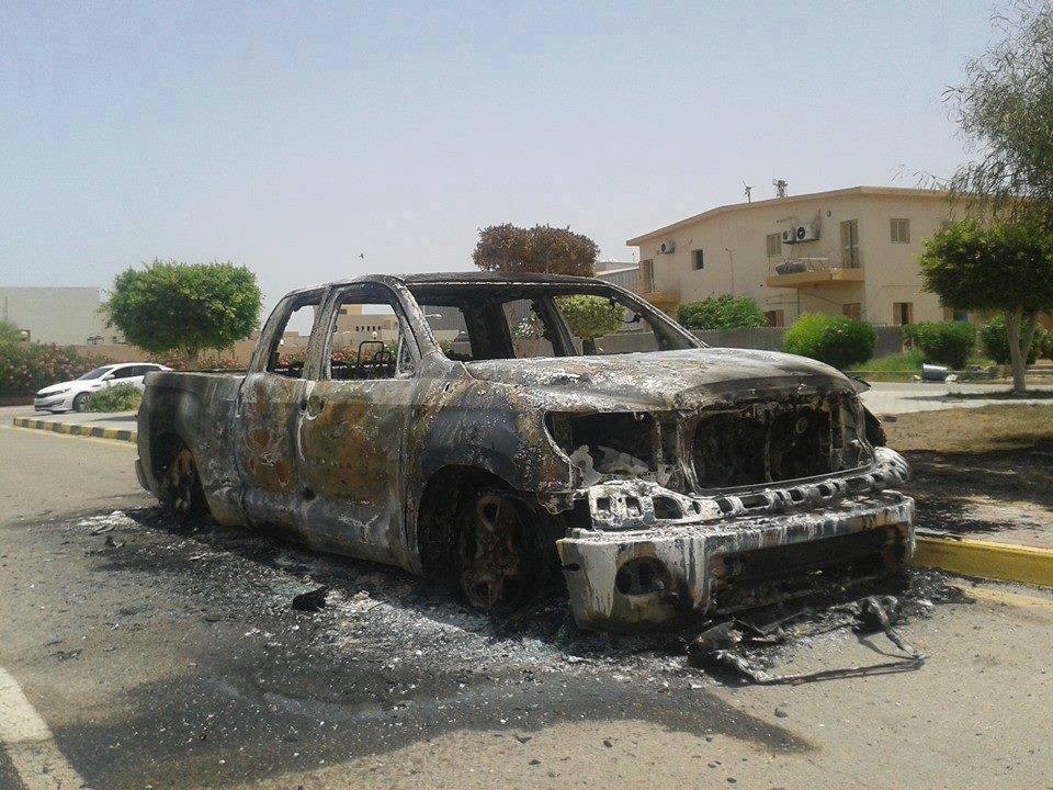 Damage in west Tripoli yesterday morning