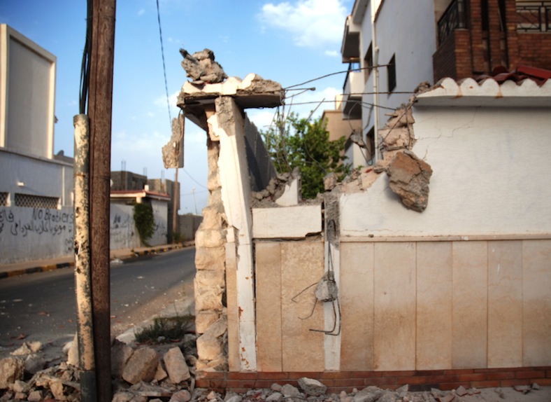 Damage in Siyahiya (Photo: Libya Herald)