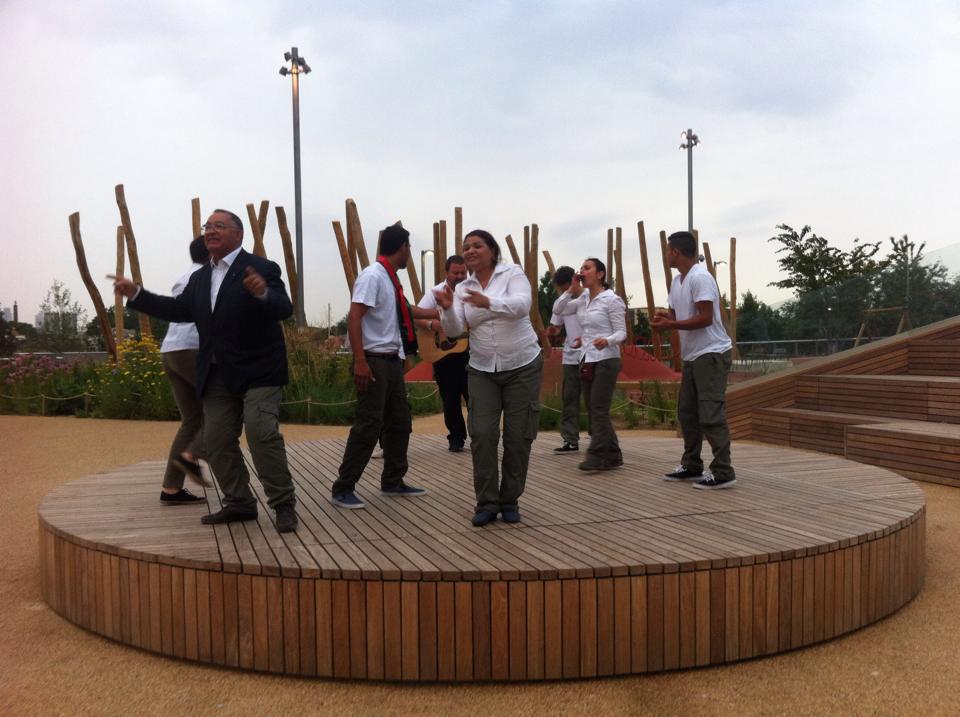 The Libyan Street Theatre group performing in London (Photo: Helena Argyle)
