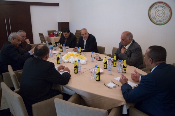 The cabinet meeting in Tobruk yesterday (Photo: pm.gov.ly)