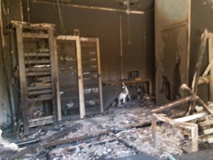 Al-Assema TV studios in Tripoli were ransacked again allegedly by Islamist militias (Photo: Al-Assema TV).