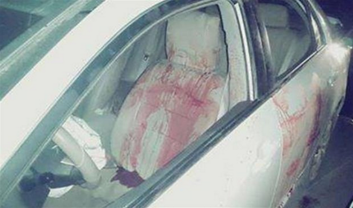 The driver's seat of Feras Khalifa Al-Khizah's car (Photo: Social Media)