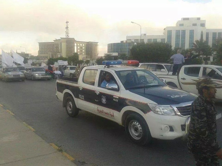 Pro-HoR wheeled protests in Beida (Photo: Social media)