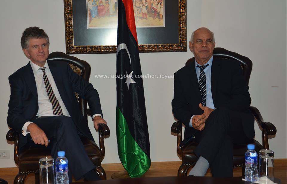 Jonathan Powell with Mohammed Shaib in Tobruk (Photo: House of Representatives)