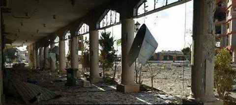 Damage to Al-Nuran Hotel in Sabri (Photo: Social Media)