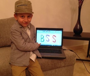Libyan boy excited to learn with Benghazi Skype School (BSS). (Photo: Benghazi Skype School)