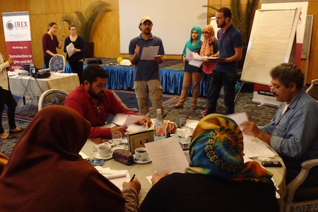 Libyan participants at the IREX workshop in Djerba (Photo: IREX)