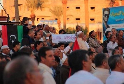 Protests in Misrata against leon