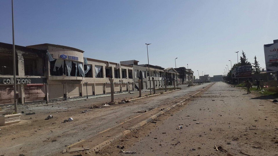 There has been massive destruction in Bel Awn in the LNA's successful operation to secure it (Photo: Social media)