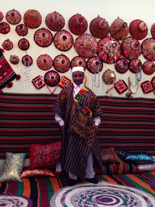 A colourful Ghadames stand