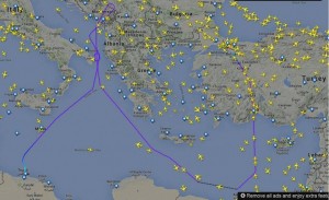 The meanderings of yesterday Flight LN192 (Source: Flightradar24)