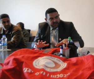 Mohamed Misrati reports on field visits (Photo: Libyan Red Crescent)