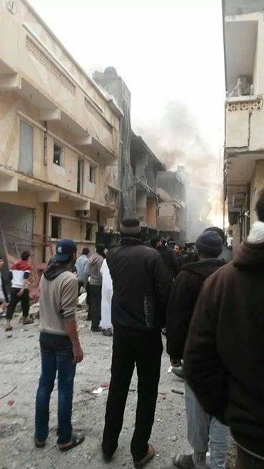 A photo purportedly of today's airstrikes in Derna. The bulk of the bombing, however, is said to have been outside the town (Photo: Social media)