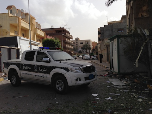 The street outside (Photo: Libya Herald)