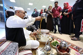 Traditional Libyan tea with froth being made at the 2014 TIF (Photo: Ministry of Tourism). 