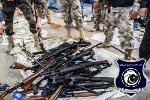 Police raid central Tripoli illegal weapons traders (Photo: Nawasi Force).